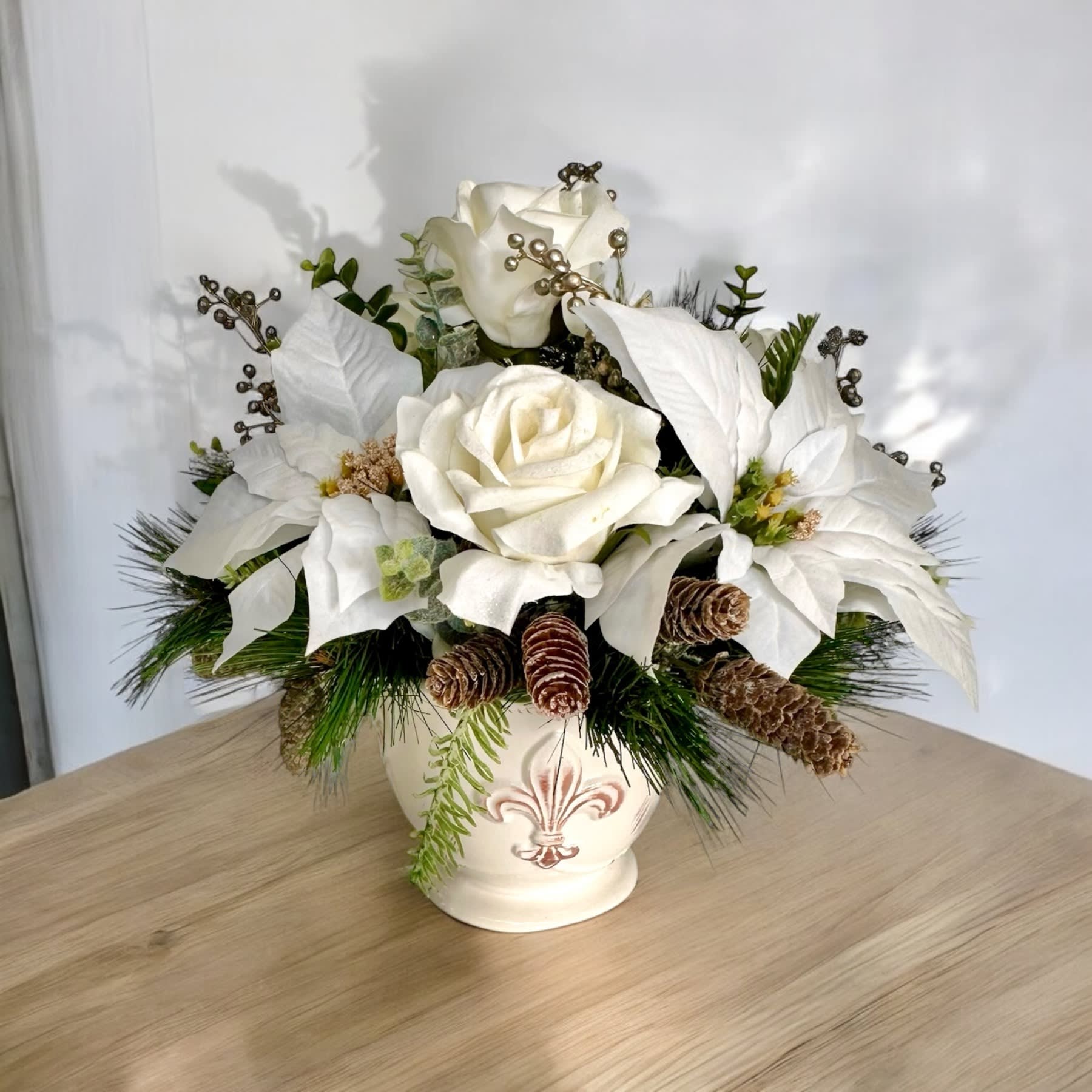 Frosted Fleur de Lis Holiday Bouquet