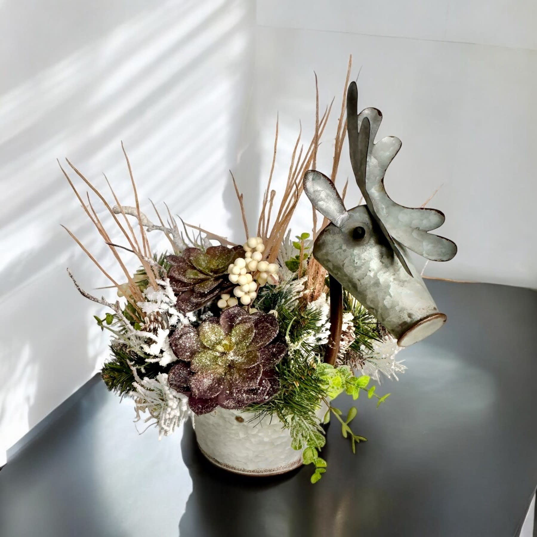 Reindeer Folly Silk Flower Bouquet