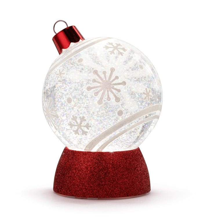 LED Ornament Water Globe Flower Bouquet