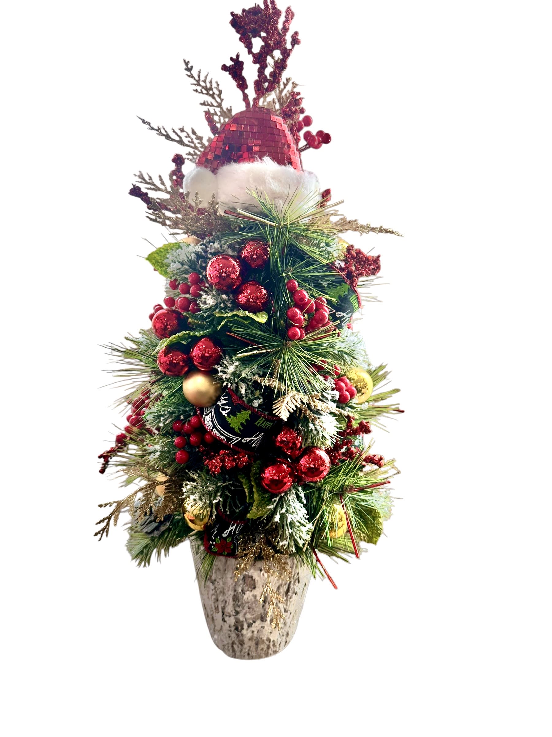 Santa Claus is Coming Tree Flower Bouquet