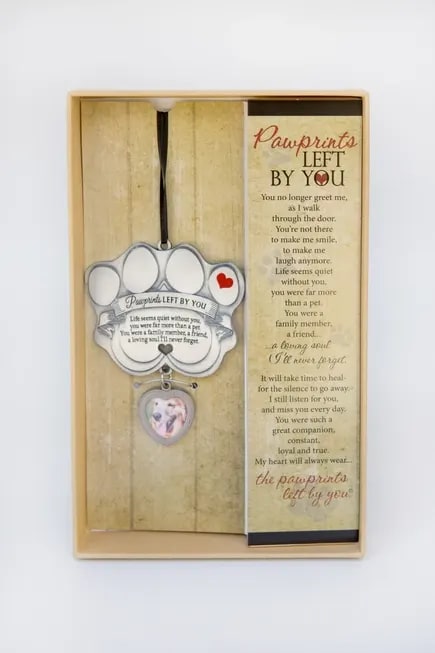 Pawprints Left By You Pet Photo Memorial Ornament