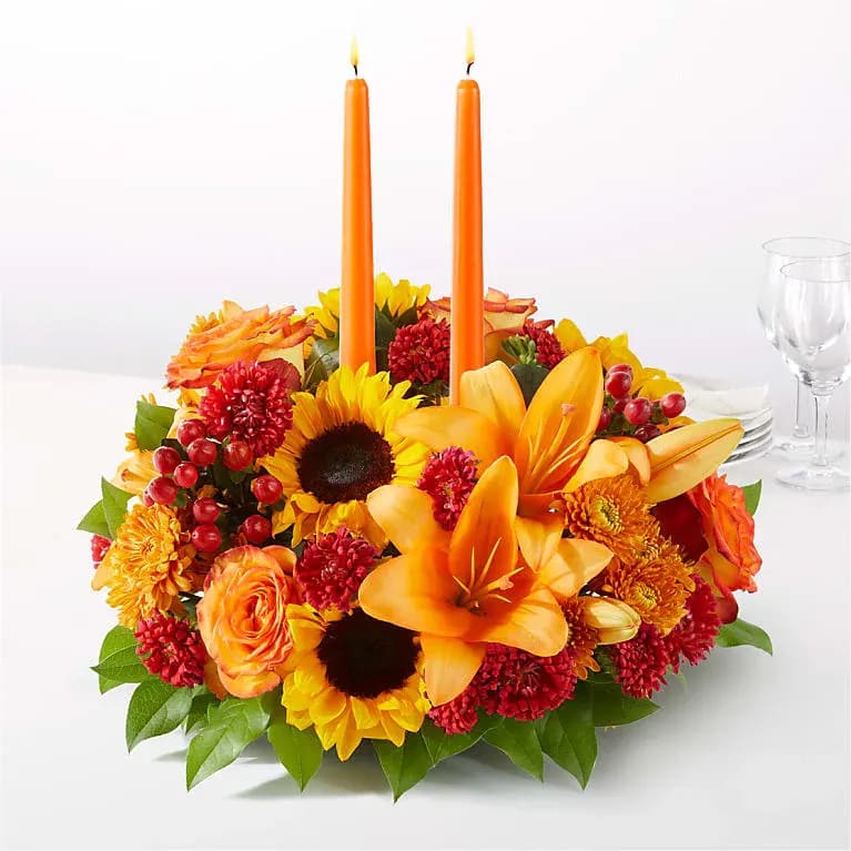 Grateful Centerpiece Flower Bouquet