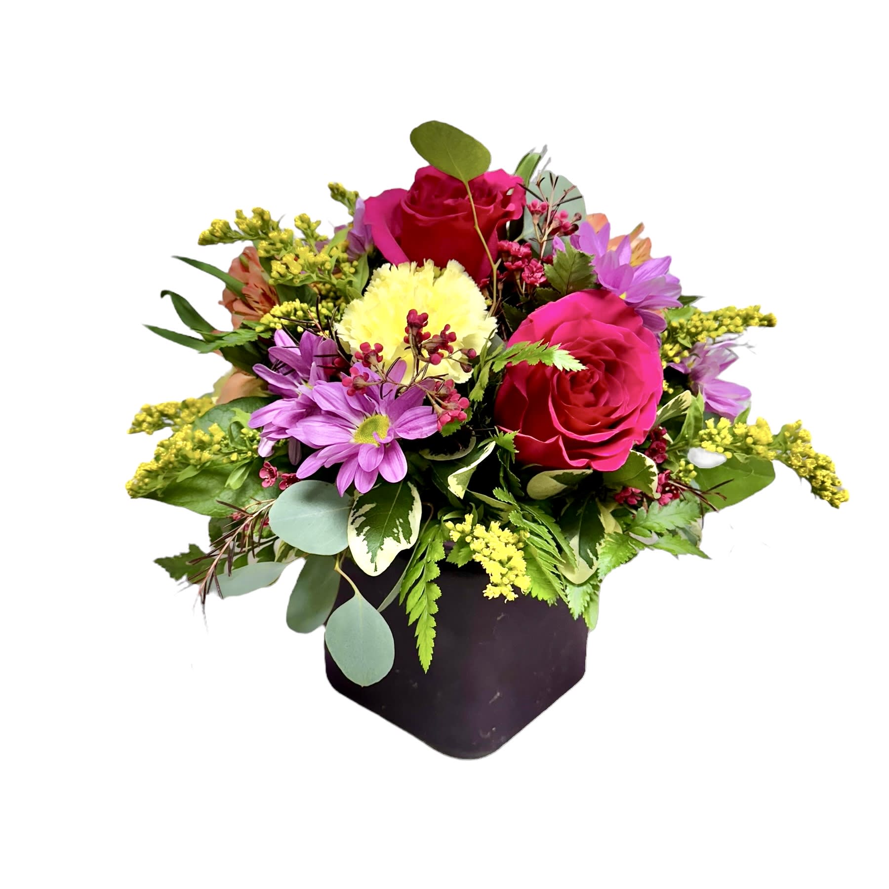 Bloom Bliss Cube Vase Flower Bouquet