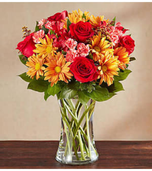 SUNLIT AUTUMN MEDLEY Flower Bouquet