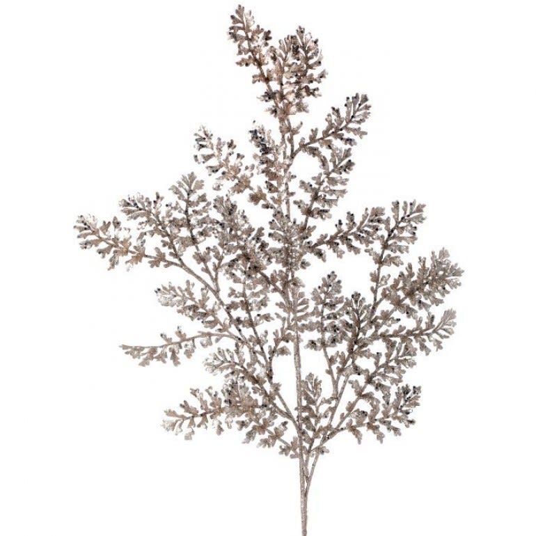GLITTERED WILD FERN SPRAY 24''