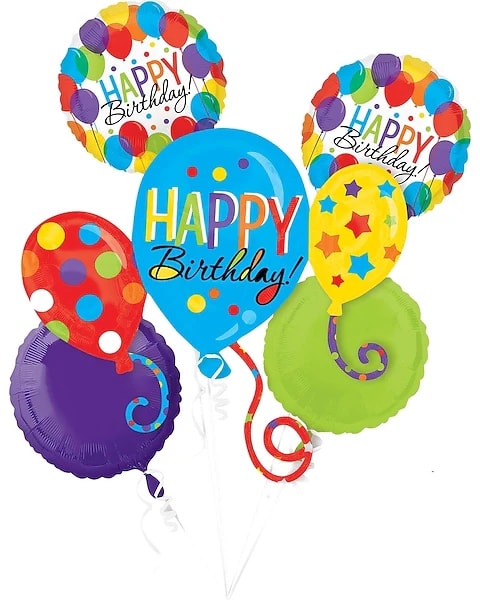 18 Mylar Balloons Flower Bouquet