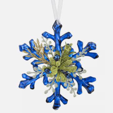 Mistletoe Snowflake Kissing Krystal