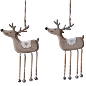 Gold & Silver Deer Ornaments