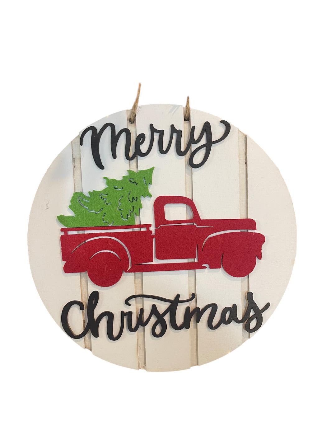 Merry Christmas Wood Ornament