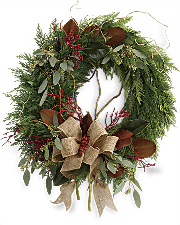 Rustic Holiday Wreath EBF-630 Flower Bouquet