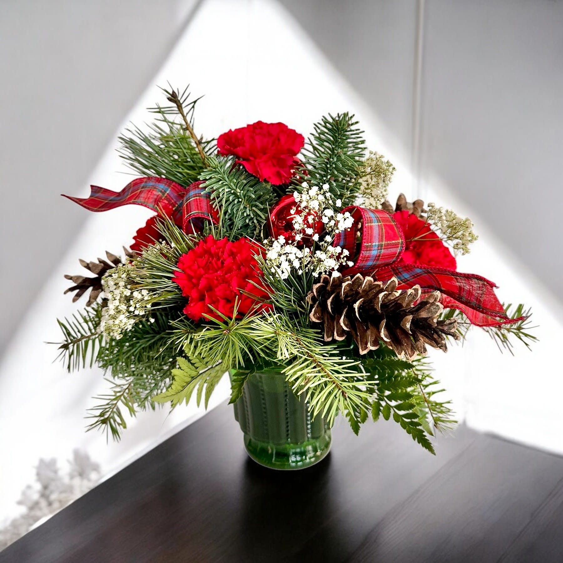 Winter Elegance Christmas Centerpiece Flower Bouquet