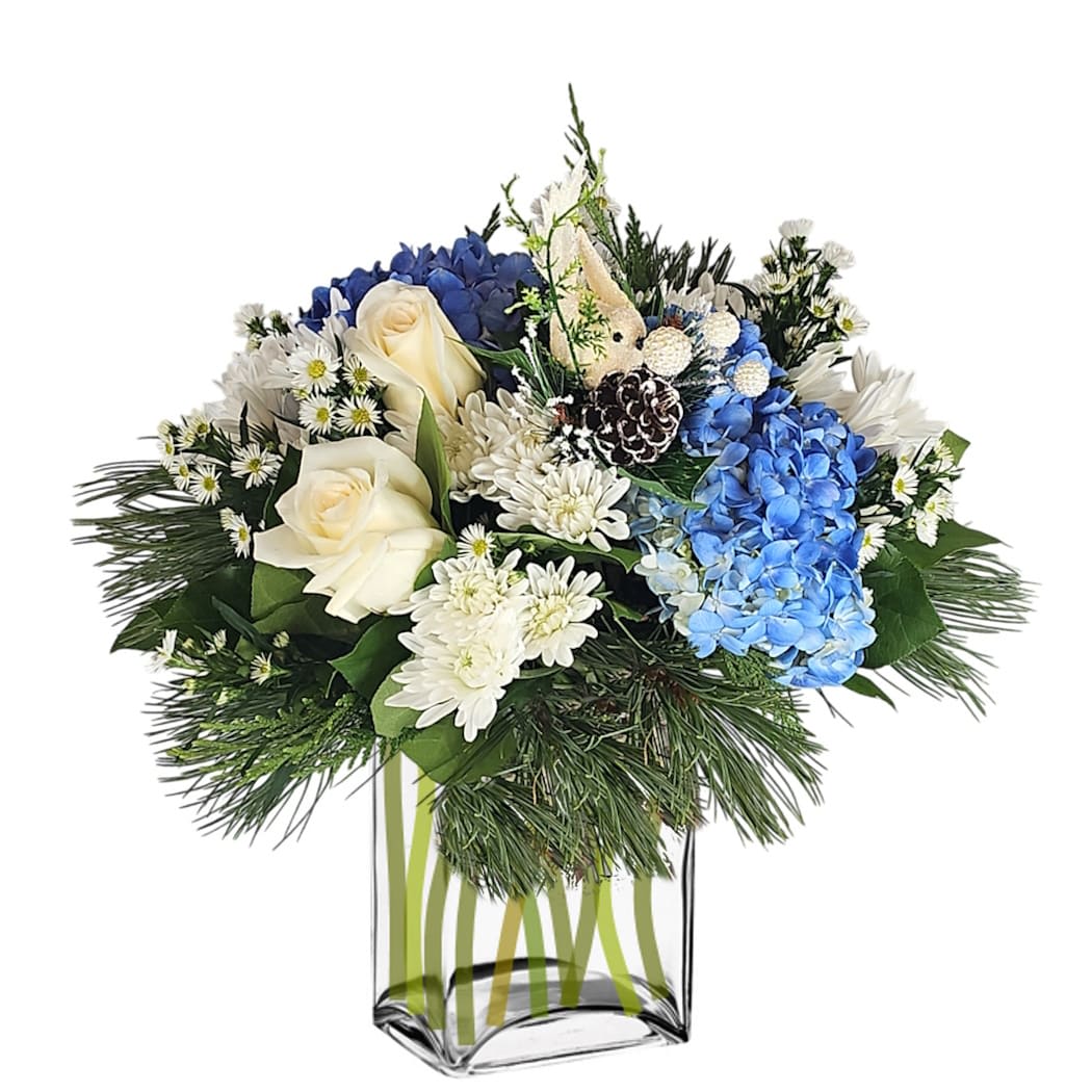 Winter Blue Flower Bouquet