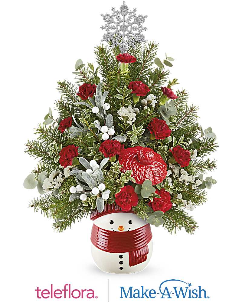 Teleflora's Snowman Surprise Tree