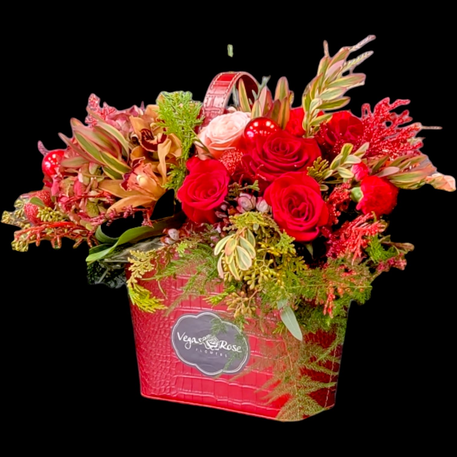 CRIMSON CELEBRATION Flower Bouquet