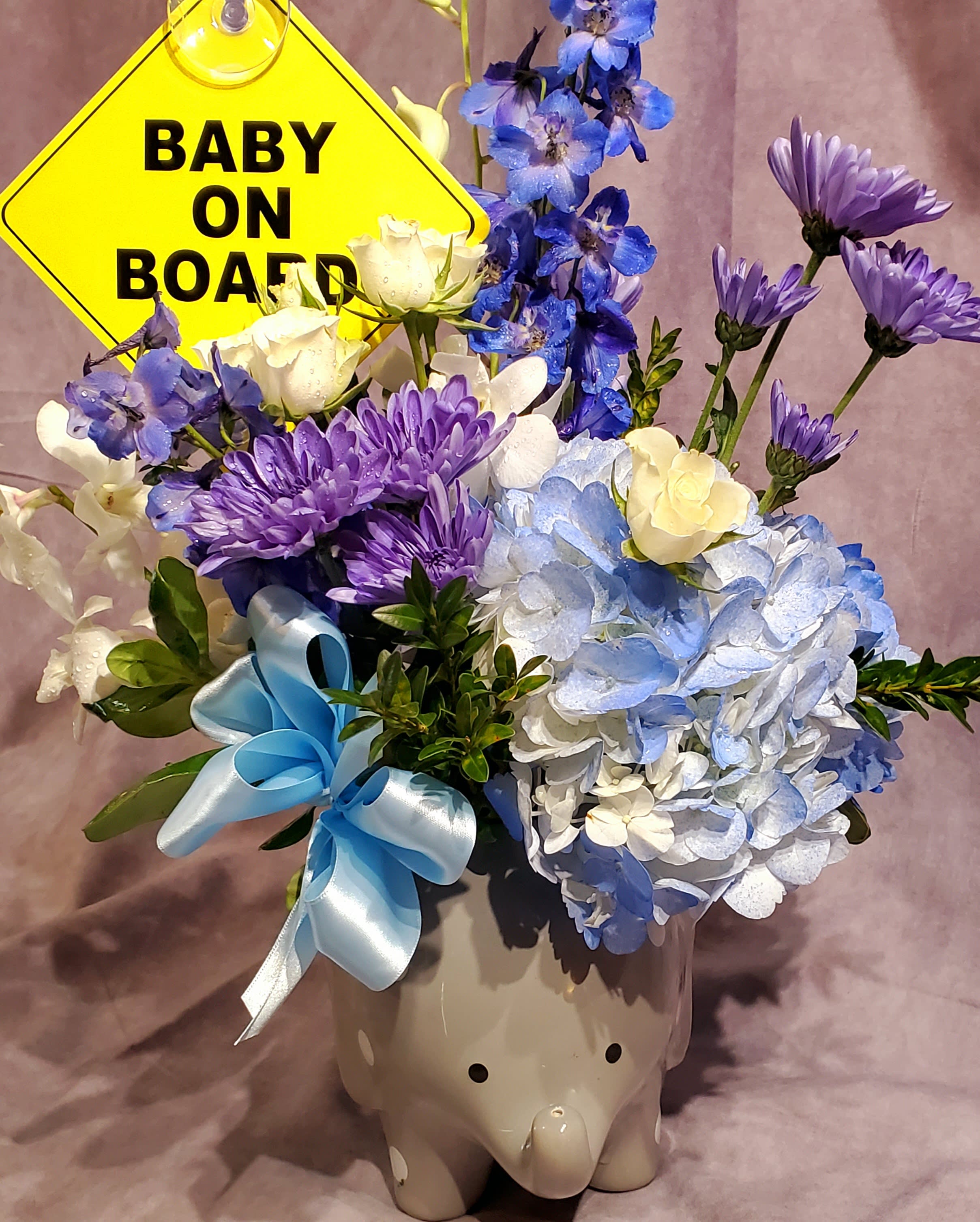 Baby-On-Board Boy Flower Bouquet