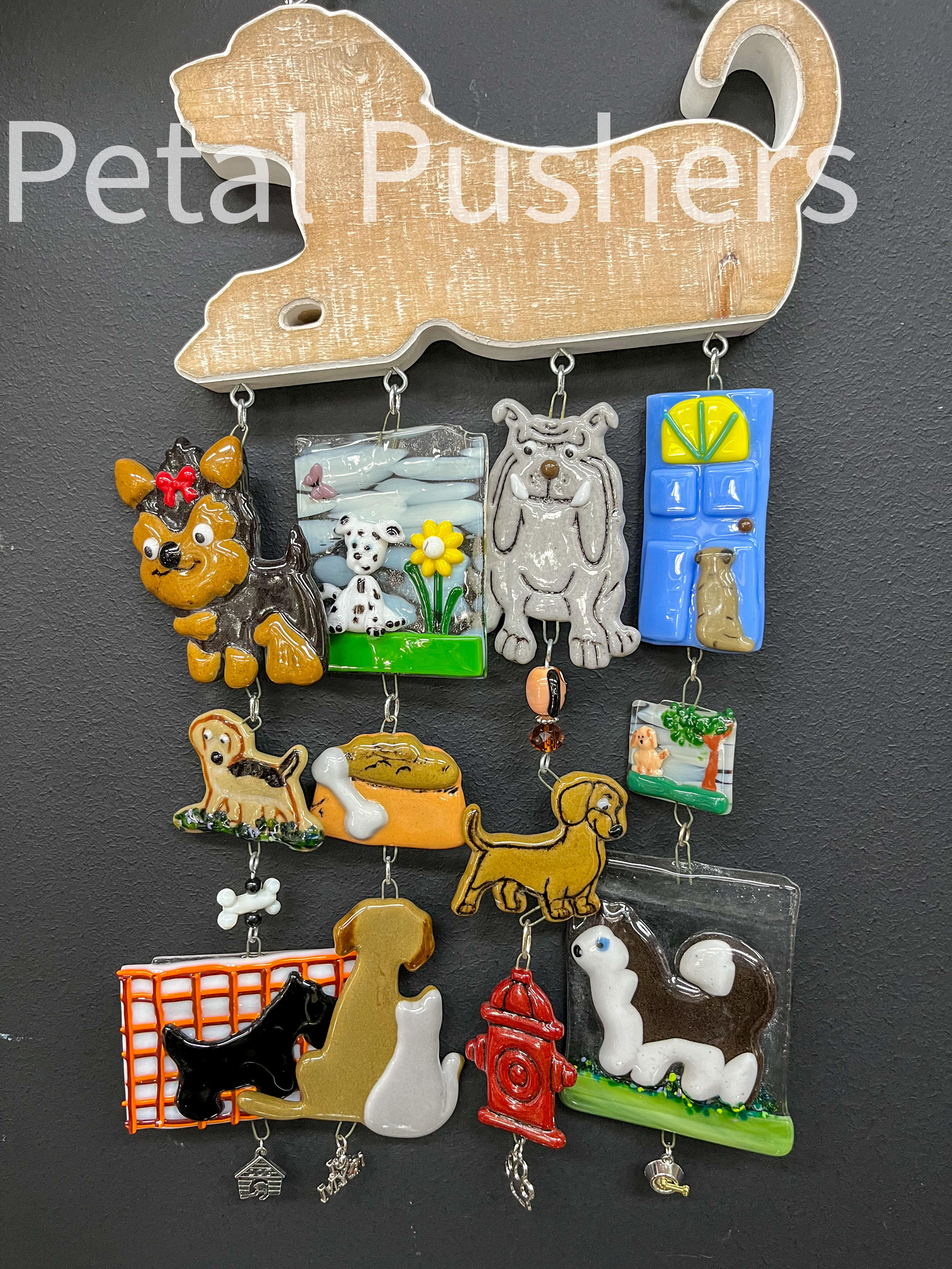 Pet that Dog Glass Chime