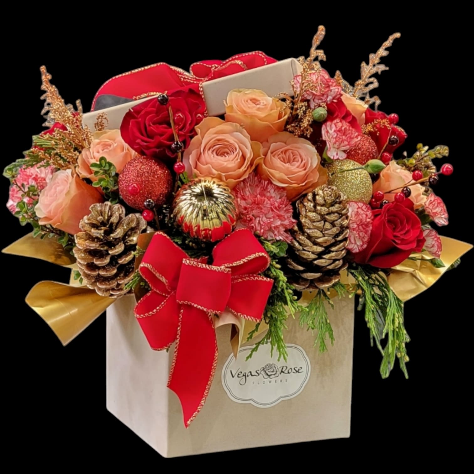 GLITTERY HOLIDAY Flower Bouquet