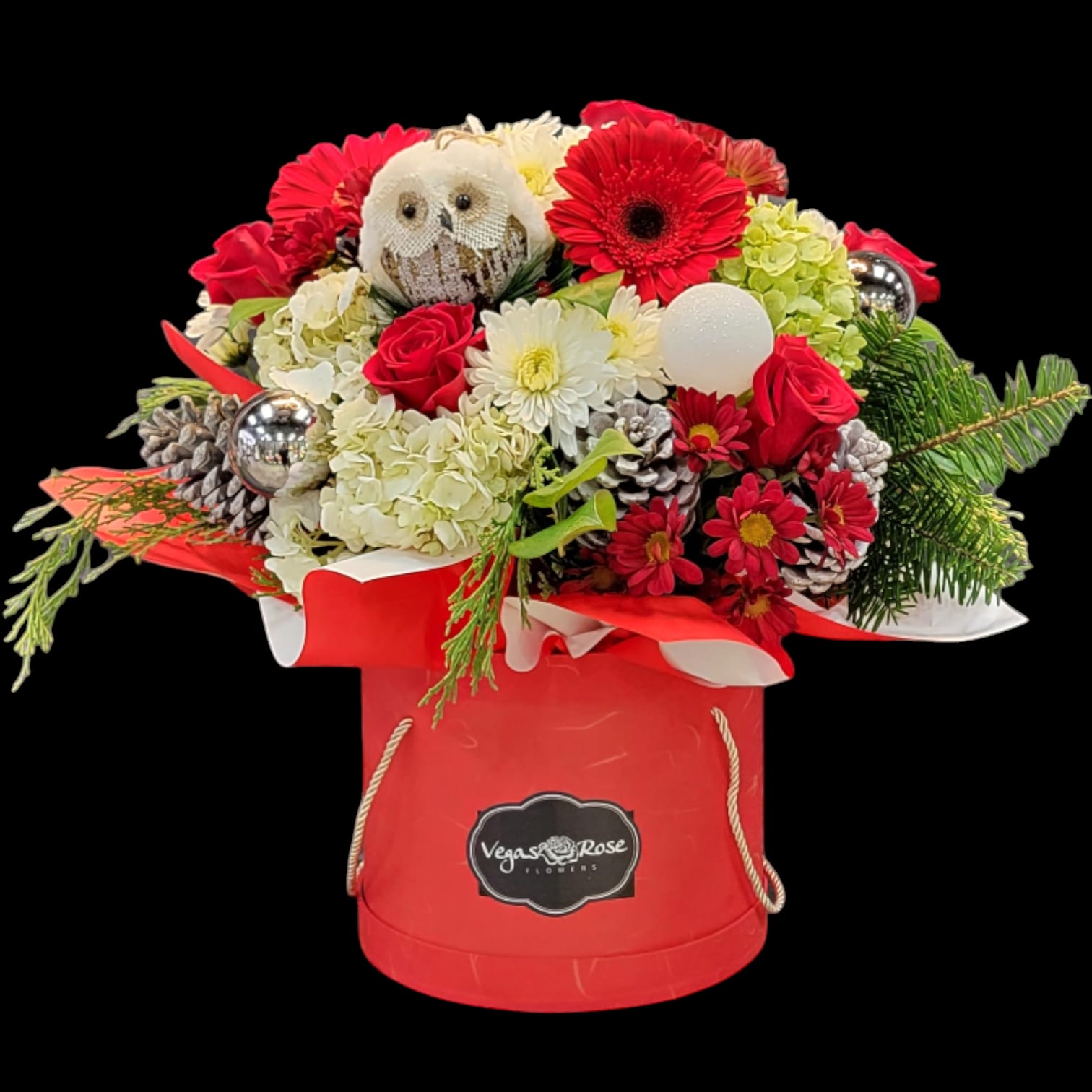 BRIGHT NIGHT OWL CHRISTMAS Flower Bouquet