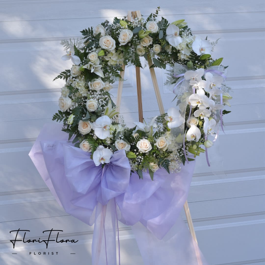 Orchid White and Purple Wreath
