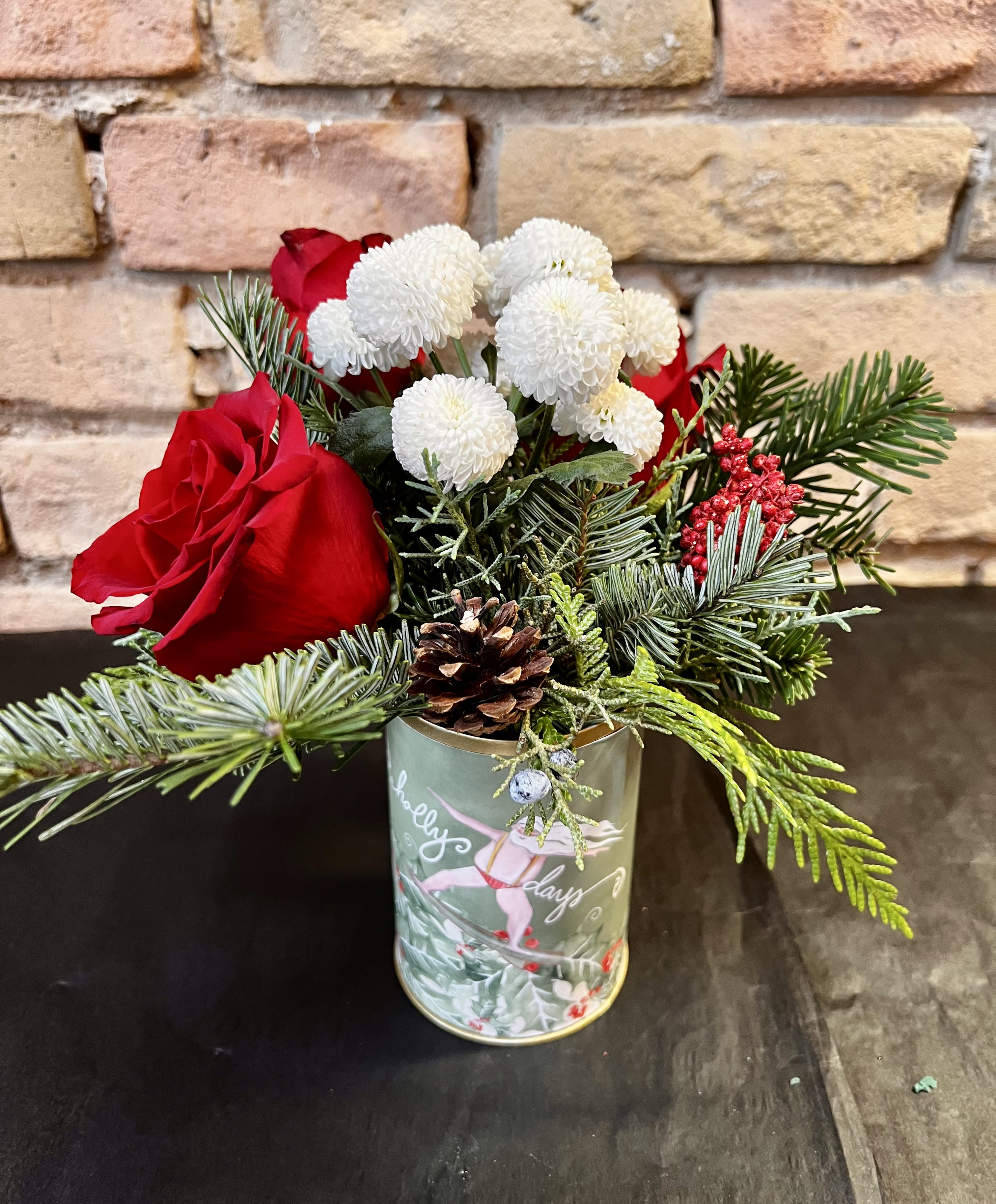 Happy Holiday Santa Arrangement