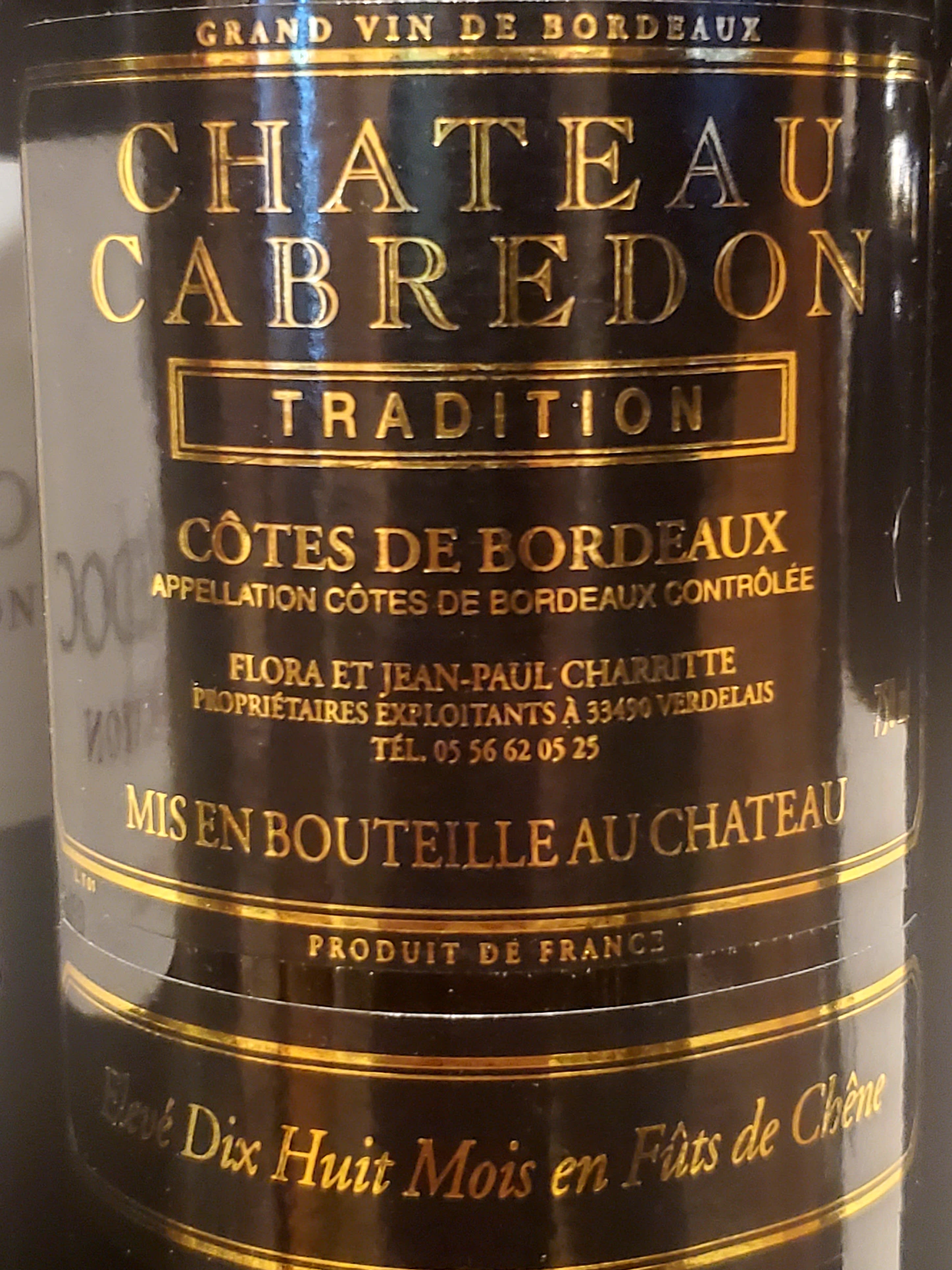 Chateau Cabredon TRADITION Cotes de Bordeaux Flower Bouquet