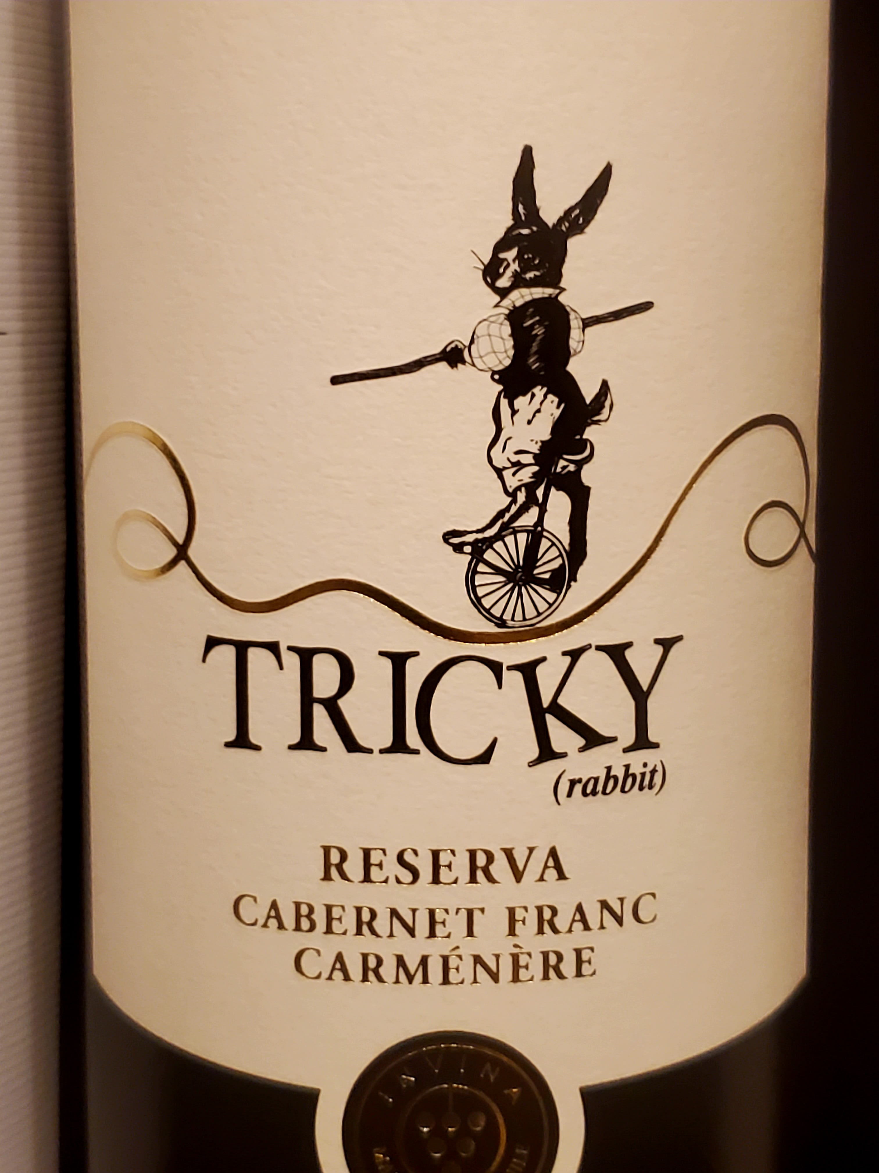 Tricky Rabbit, Cabernet Franc + Carmenere Reserva