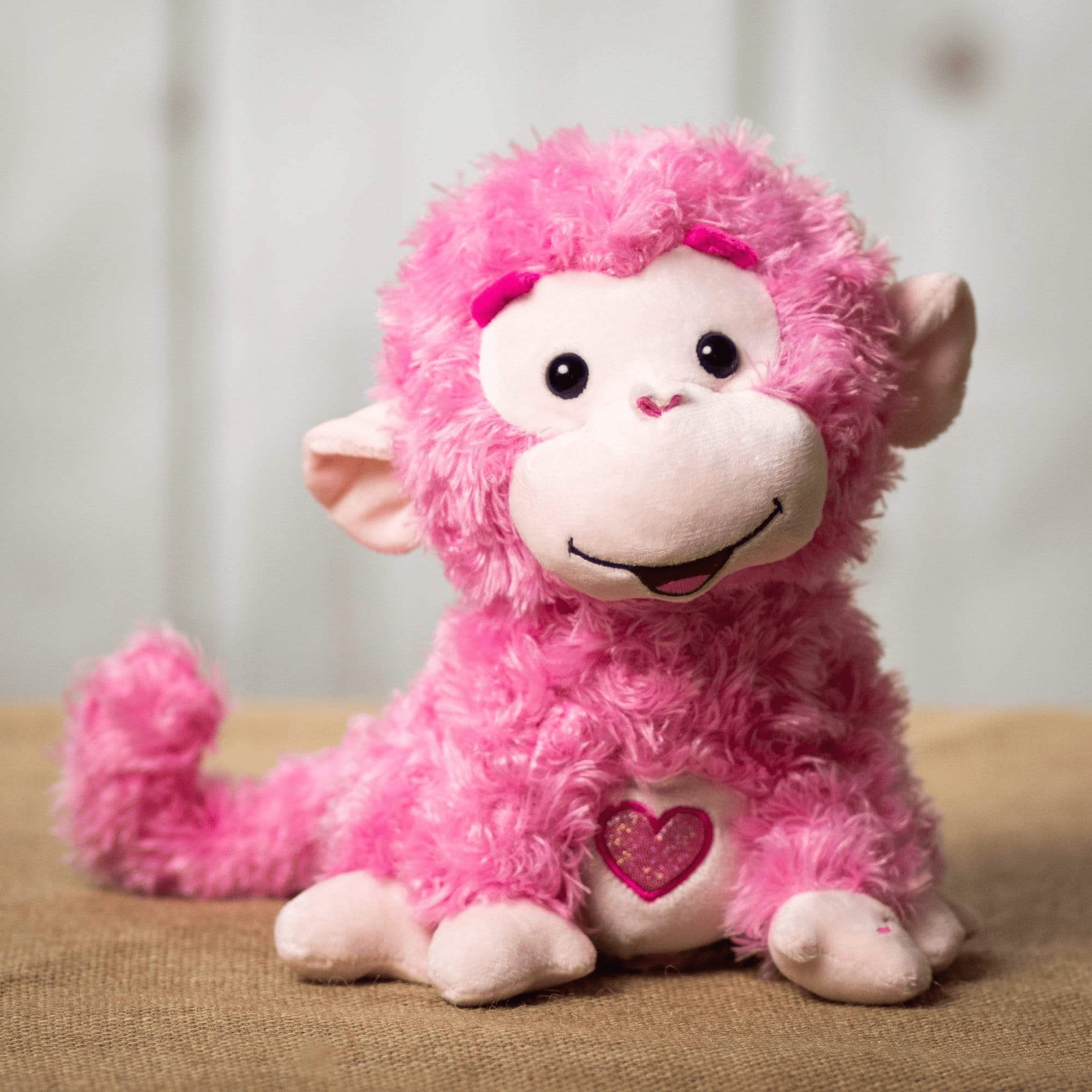 Singing Plush Pink Monkey Flower Bouquet