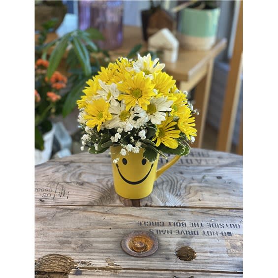 Smiley Mug Flower Bouquet