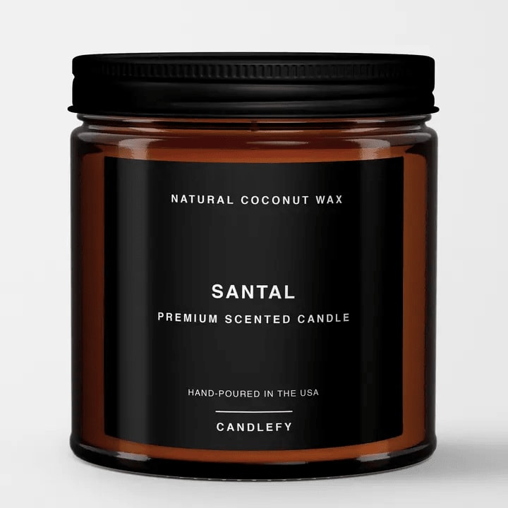Santal | Premium Scented Candle Made with Natural Coconut Wax Flower Bouquet