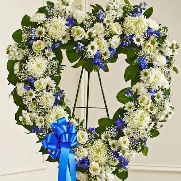 Blue & White Open Heart