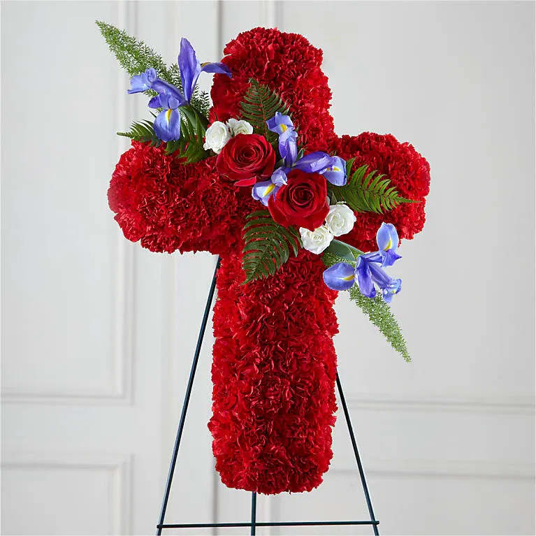 Faithful Hero Floral Cross