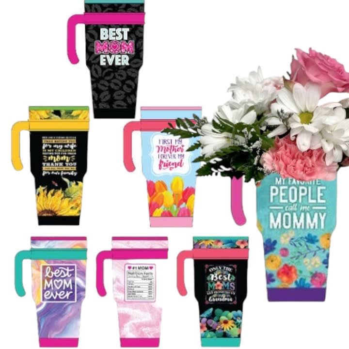 Mother's Day Mom Insulated 30 oz Cup Flower Bouquet
