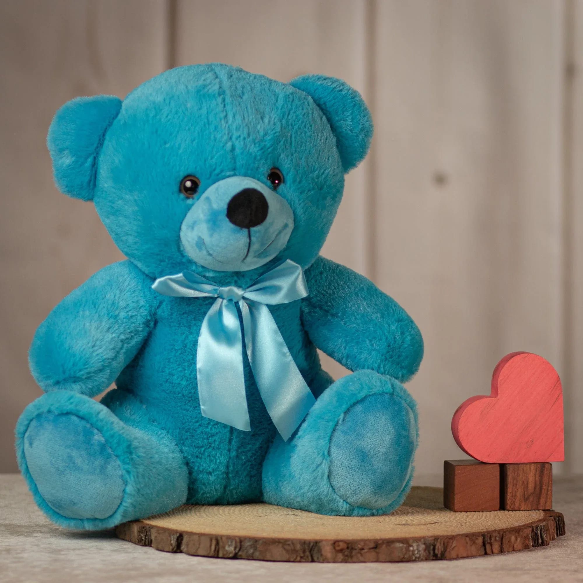 Colorama Bear Teal 14" Flower Bouquet