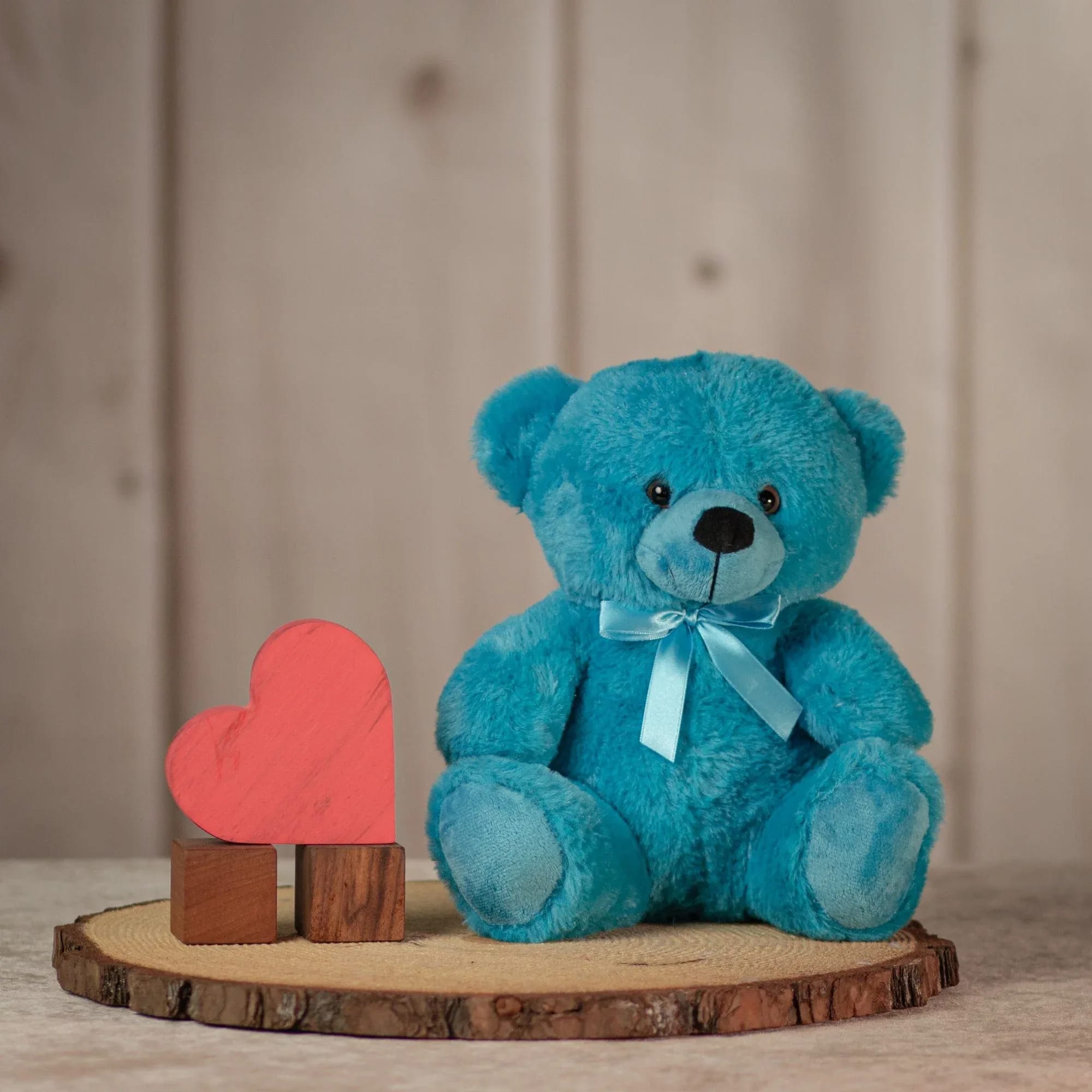 Colorama 9" Teal Bear Flower Bouquet