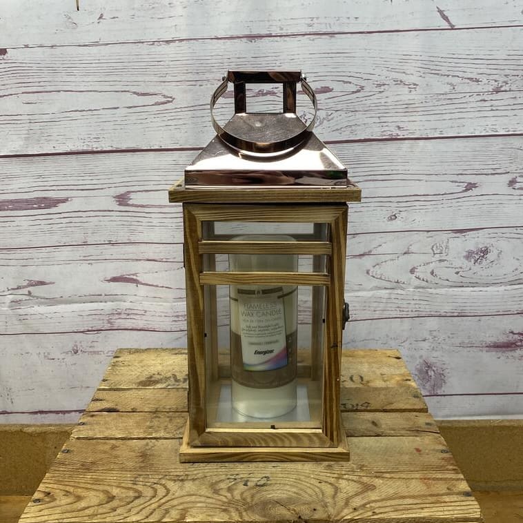 Copper Glow Lantern Flower Bouquet