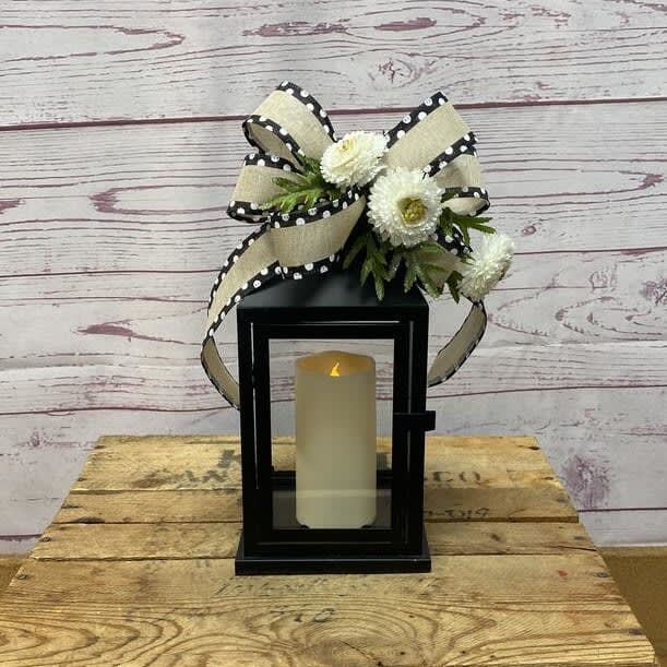 Bow & Bloom Silk (Artificial) Lantern Flower Bouquet