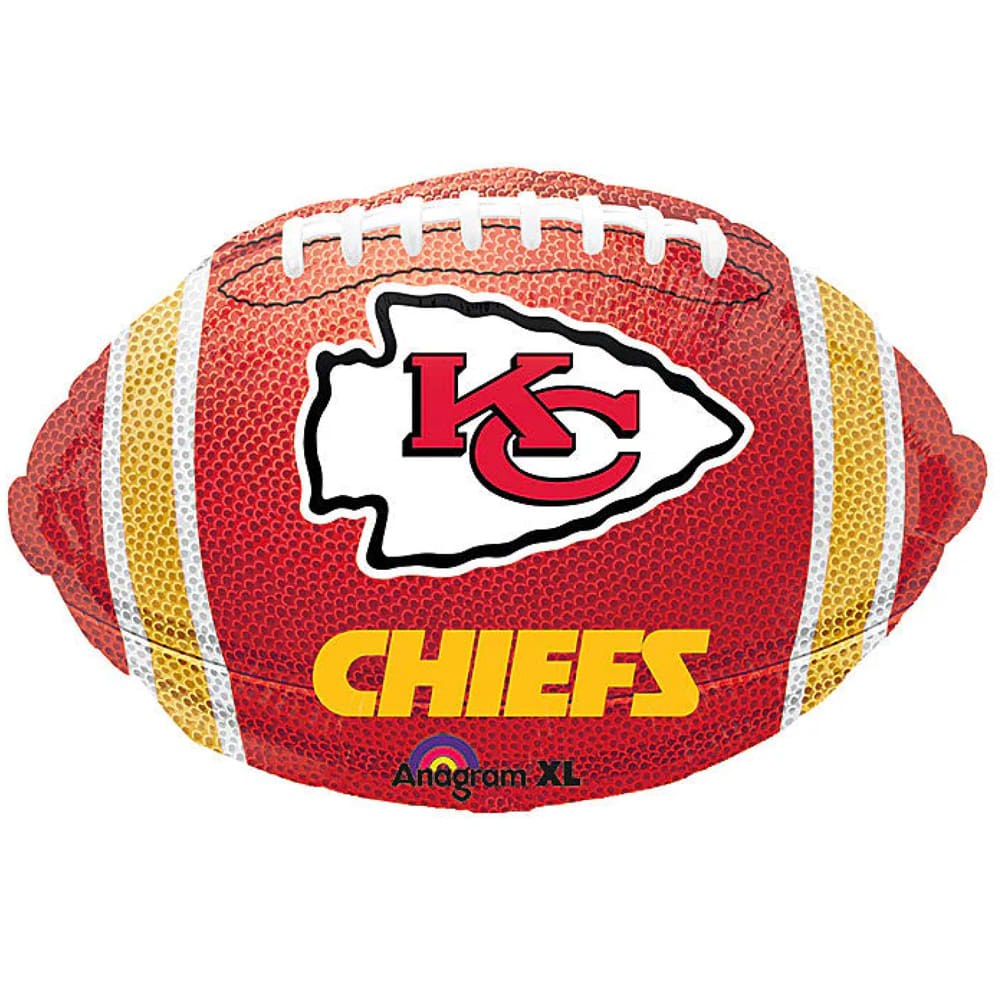 GABMCHIEFSBALL - Chiefs Football Mylar Balloon Flower Bouquet