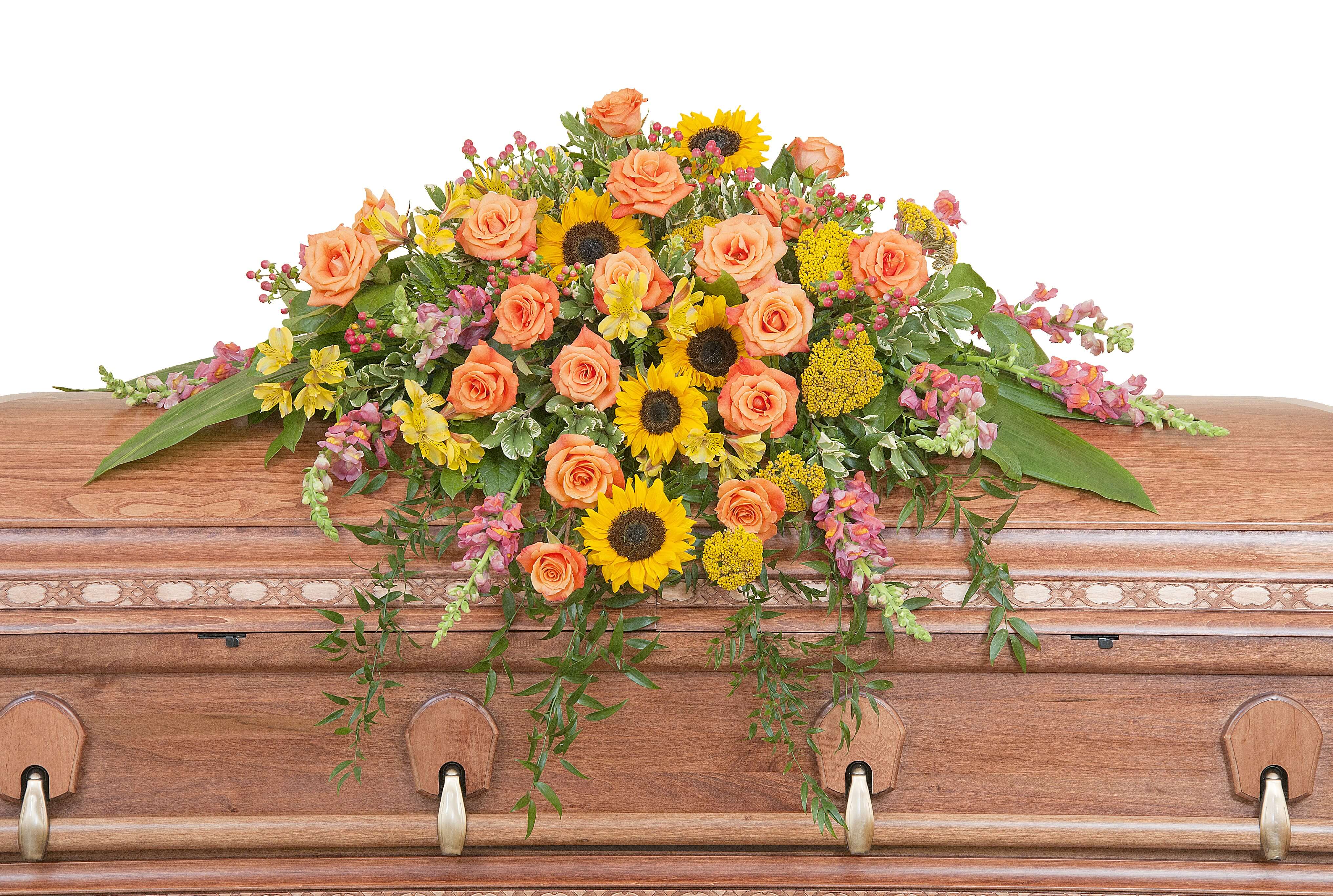 Heaven's Sunset Casket Spray