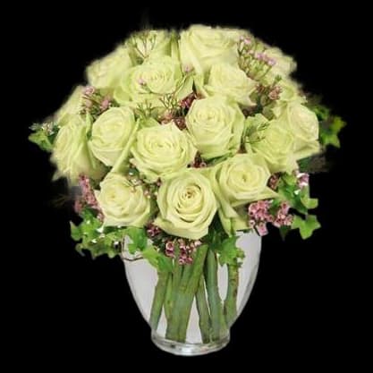 Remarkable White Roses Flower Bouquet