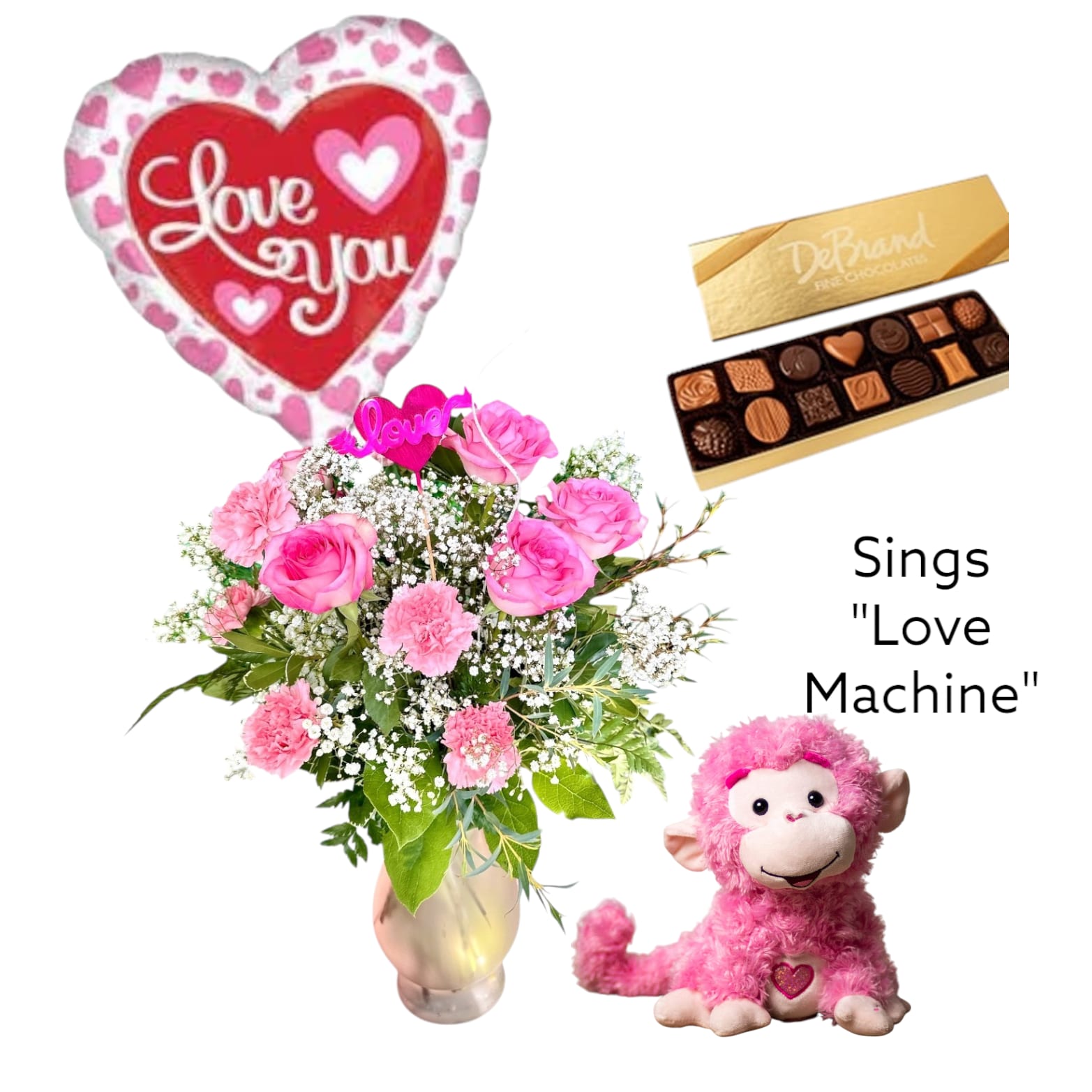 Monkey Sing, Monkey Do "I'm Just a Love Machine" Flower Bouquet