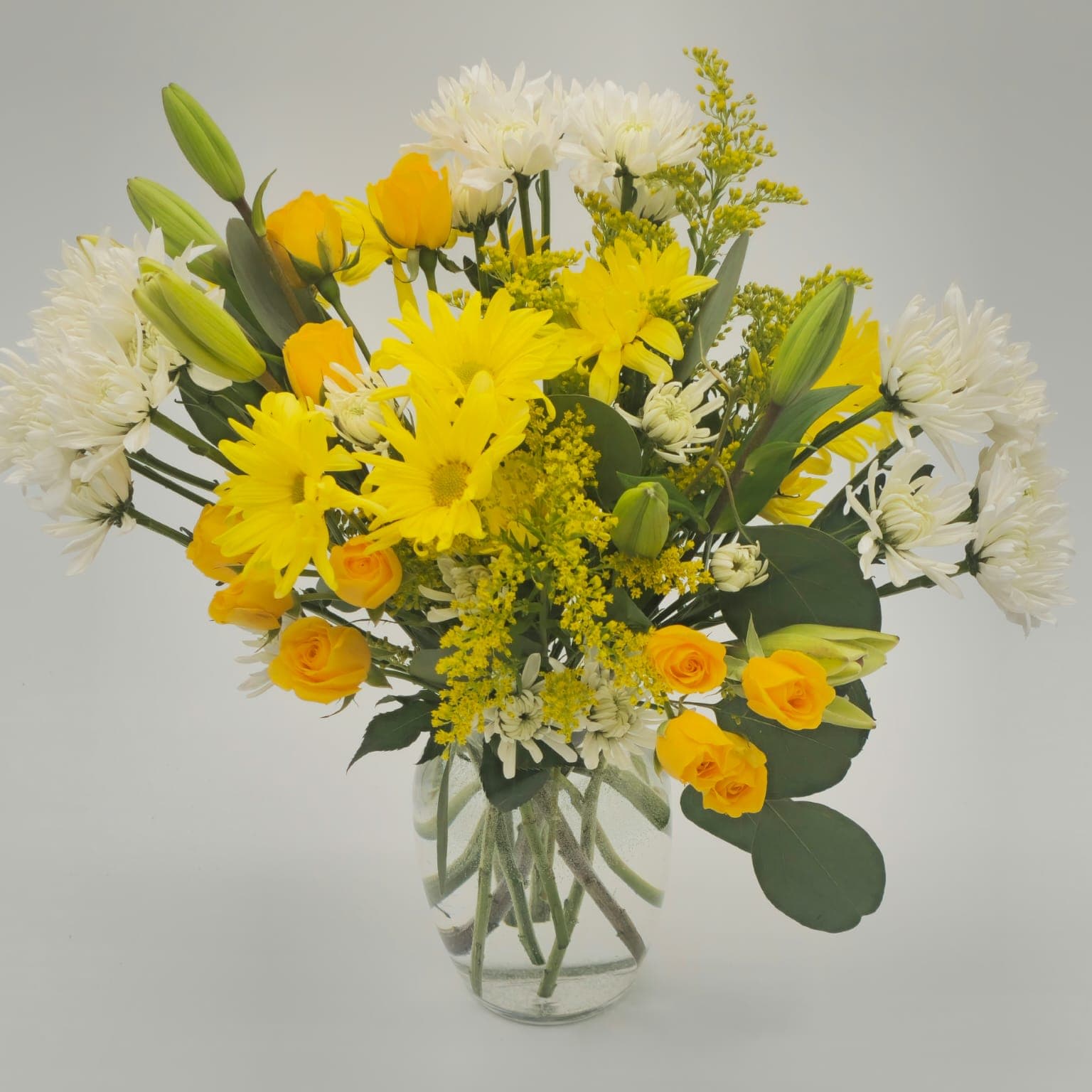 Rain or Shine Yellow and White Designers Choice Bouquet