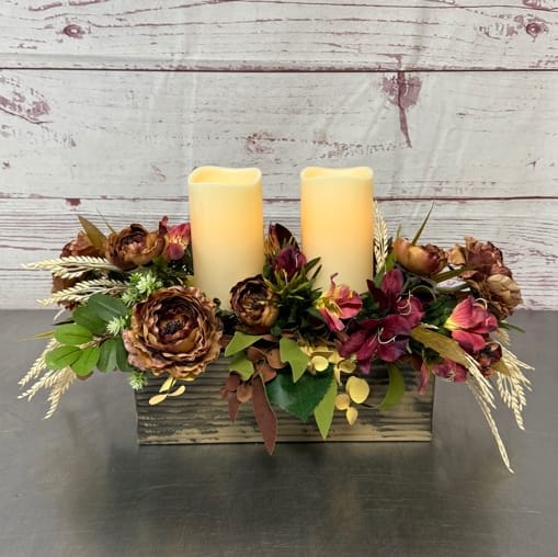 Hearthside Delight Silk (Artificial) Centerpiece Flower Bouquet