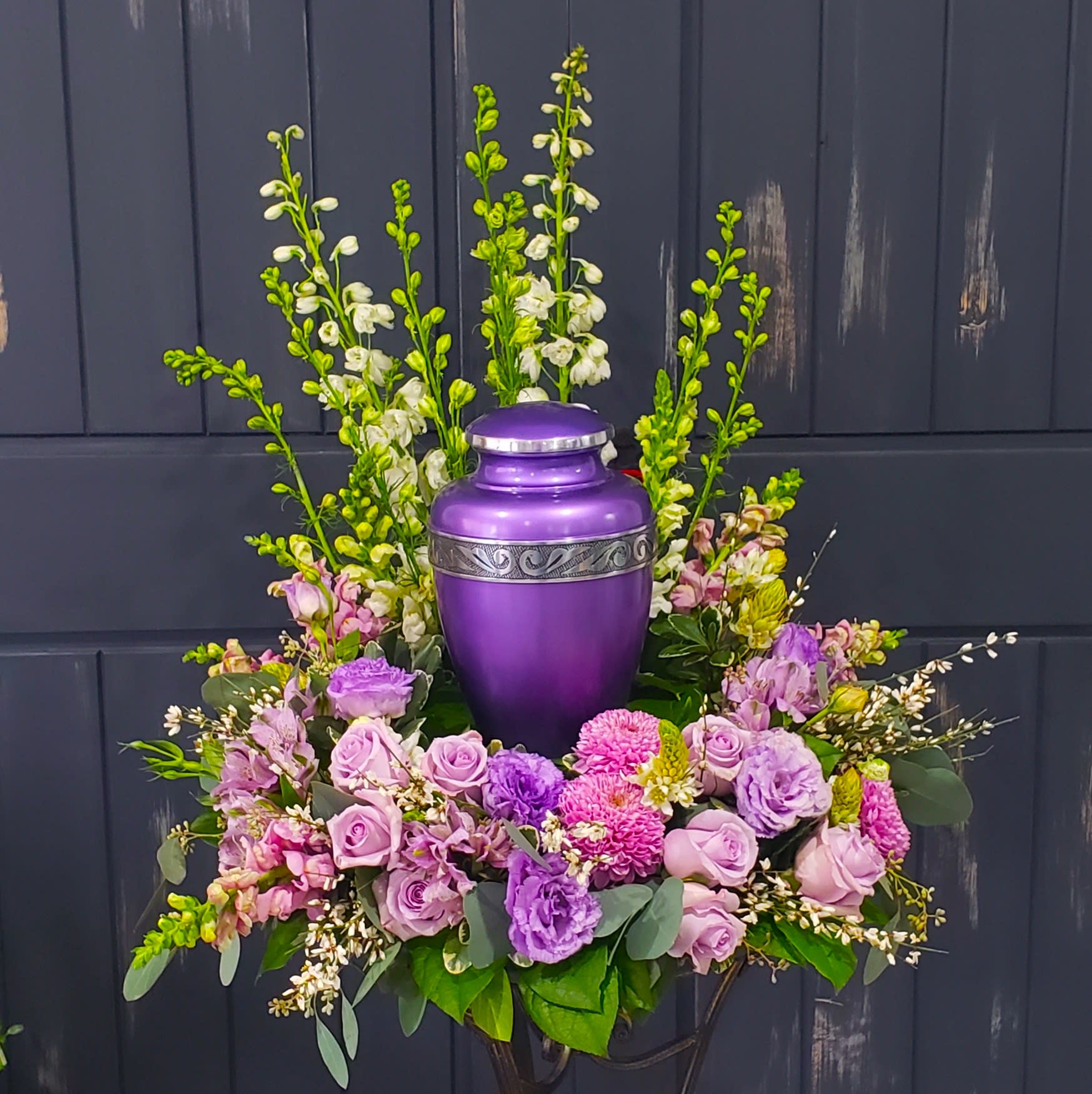 Peaceful Passing Urn Surround in Pink