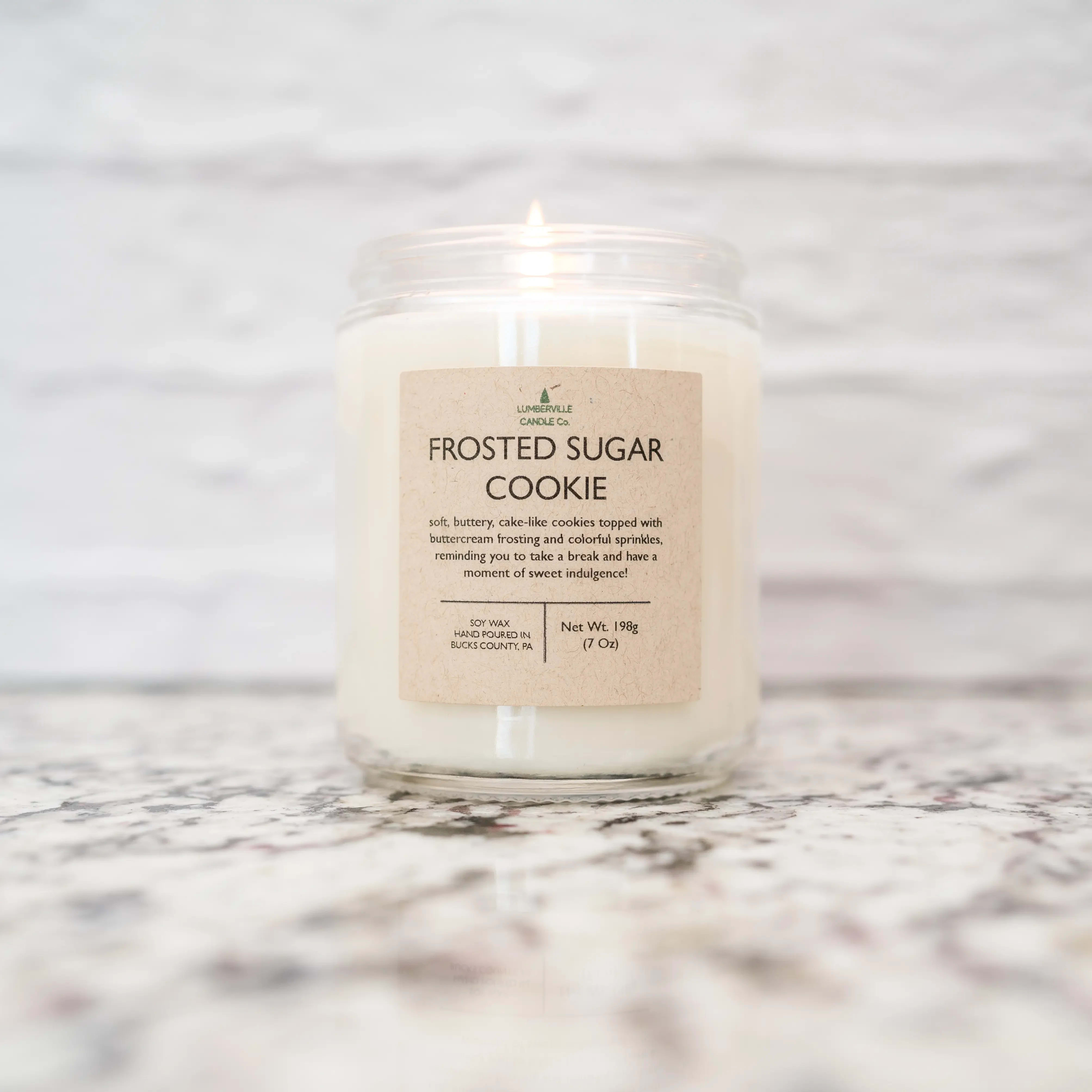 Frosted Sugar Cookie Lumberville Soy Candle Flower Bouquet