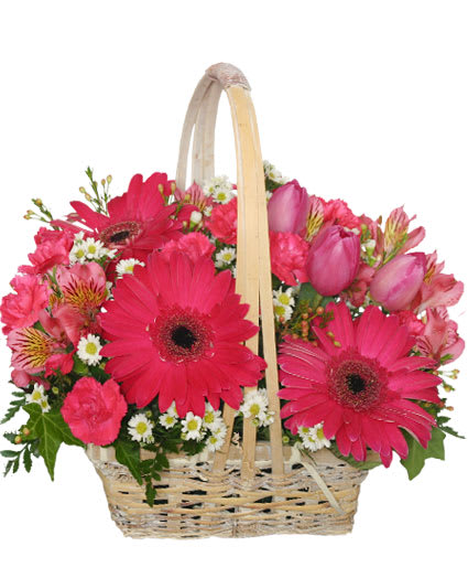 BEST WISHES BASKET OF FRESH FLOWERS Flower Bouquet