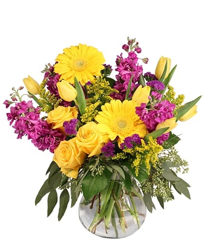 JAZZY JUBILEE VASE ARRANGEMENT Flower Bouquet