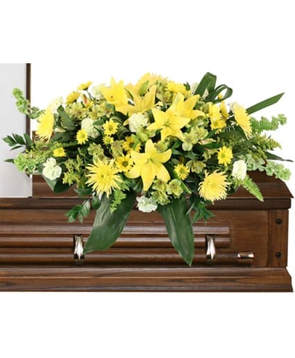 MOURNING SUNSHINE CASKET SPRAY