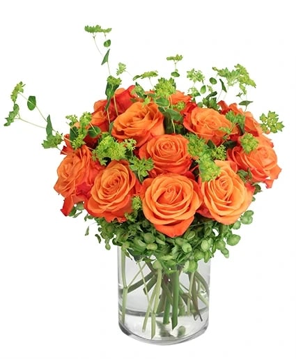 TIMELESS TANGERINE ROSE ARRANGEMENT Flower Bouquet