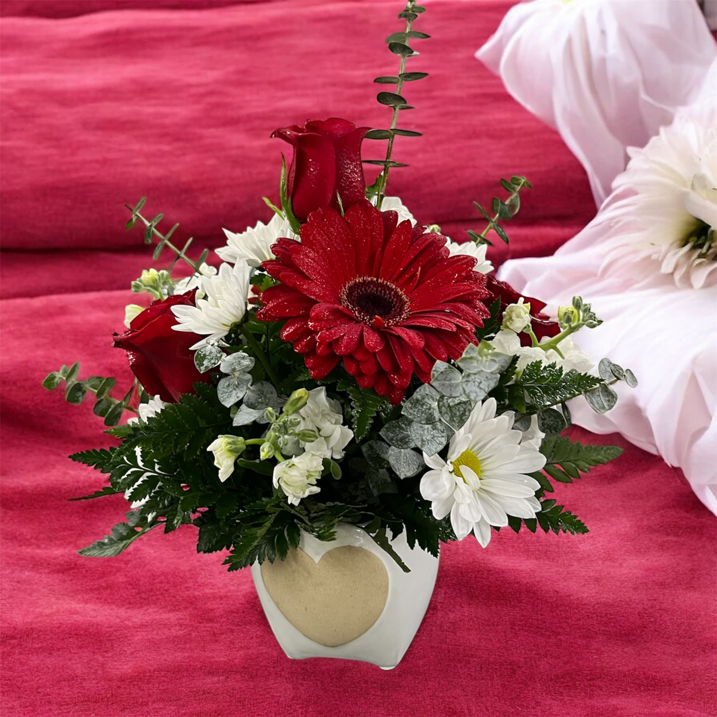 Designer's Choice V-Day Ceramic Container Arrangement