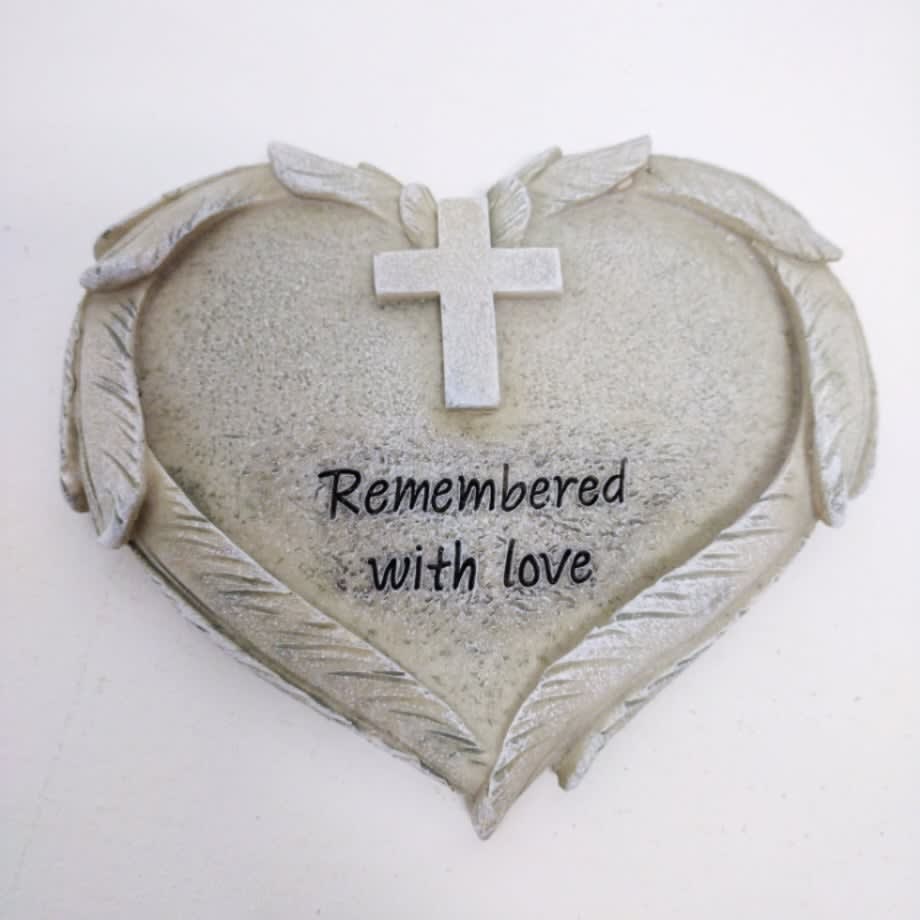 Sympathy Heart with Cross